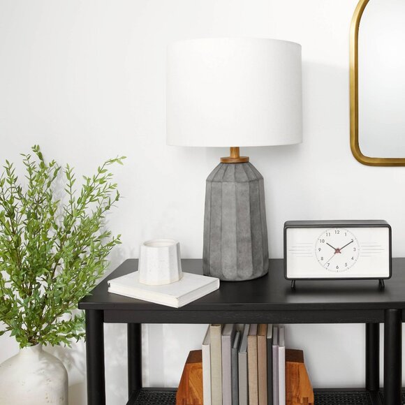 Retro Footed Tabletop Clock 10" Black - Hearth & Hand Magnolia - Target 2021 - Picture 2 of 5